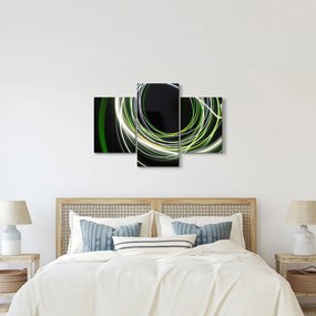 Obraz zelených čiar (90x60 cm)