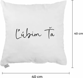 Dekoratívny vankúš Ľúbim ťa 40x40 cm EMI
