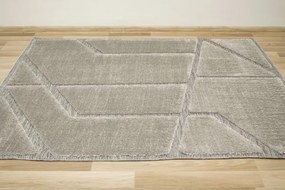 Koberec Shaggy Lula Soft IM89A geometrický / trojuholníky, sivý