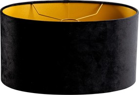 Zamatový tienidlo čierny oválny 35/23/18