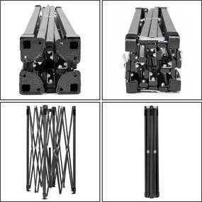 Nožnicový stan 3×3 m – záhradný pavilón pre veľtrhy, expresné akcie a catering, sivý Springos GP0003