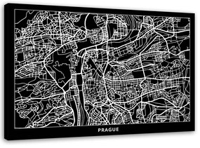 Obraz na plátně Mapa Prahy - 100x70 cm