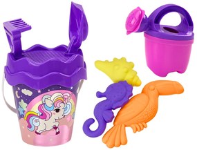 LEAN TOYS Súprava do piesku - fialový jednorožec