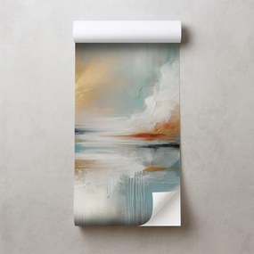 Samolepiaca tapeta abstraktné zlaté a modré tóny