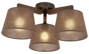 Brilagi - Prisadený luster LATTE 3xE27/15W/230V borovica/hnedá