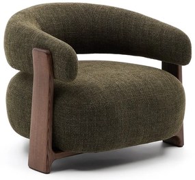 Zelené ženilkové kreslo Granite – Kave Home