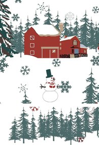 Polybavlnené obliečky SNOWY HOUSES POLY biele Rozmer obliečky: 70 x 90 cm | 140 x 220 cm