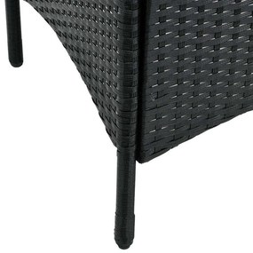 InternetovaZahrada Balkónový set Bayamo - čierny + šedé podušky