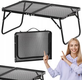 Skladací kempingový turistický stôl Komo 60 cm čierny