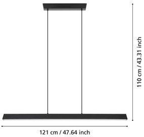 Eglo 99603 - LED RGBW Stmievateľný luster na lanku SIMOLARIS-Z LED/35W/230V