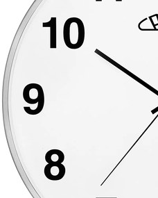 Kovové hodiny strieborné PRIM Alfa ∅ 400 × 40 mm