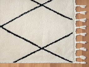 My Flair, Kusový koberec Moroccan Fantasy weiß, 100x200, čiernobiela, obývacia izba