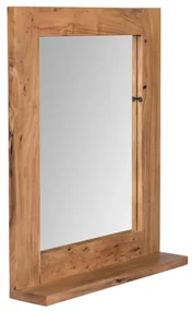 furniture-nabytek.cz - Masívne kúpeľňové zrkadlo Auckland z akáciového dreva, lakované, hnedé – 68×13×78 cm
