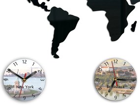 Moderné nástenné hodiny WORLD MAP