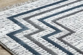 Koberec TULS 51242 s rámikom, slonovinová modrá