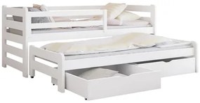 Detská posteľ 90 cm Palkana (sivá) (s roštom) (s úl. priestorom). Vlastná spoľahlivá doprava až k Vám domov. 1103335
