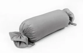 Biante Zamatový vankúš valec bonbon Velvet Prémium SVP-039 Sivý 15x80 cm