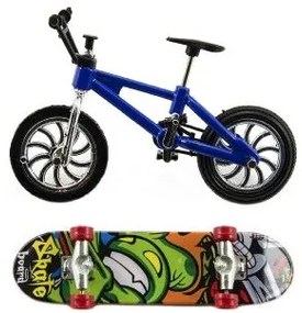 Skateboard prstový s bicyklom, plast, 10 cm