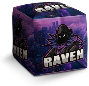 Sablio Taburet Cube FORTNITE RAVEN Steampunk mesto: 40x40x40 cm