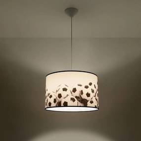 Detské závesné svietidlo Ball B, 1x plastové tienidlo so vzorom, (fi 40cm)