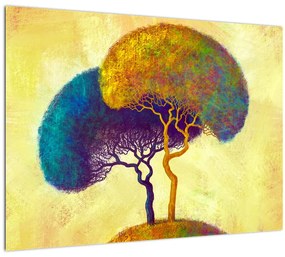 Obraz - Stromy na kopci (70x50 cm)