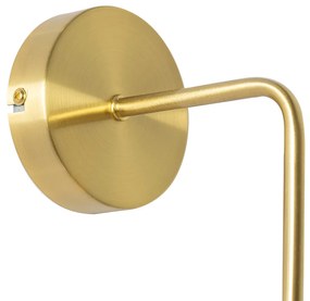 Art Deco nástenná lampa zlatá so sklom - Laura