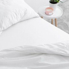 Goldea jersey elastická plachta - biela 180 x 200 cm