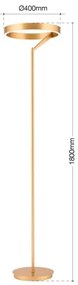 Orion - stmievateľná LED stojacia lampa KOLK LED/40W/230V 2700/4000K zlatá