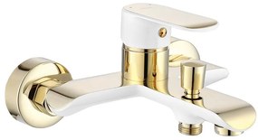 Vaňová batéria s vaňovou sadou Rea Bloom biela-zlatá