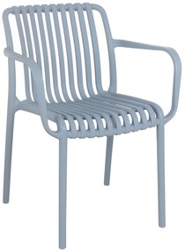 JULIAN Svetlomodrá - MODERNÁ STOLIČKA DO KUCHYNE ZÁHRADY KAVIARNE (STOHOVATEĽNÁ)