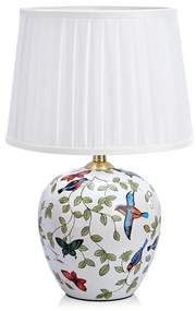 Biela stolová lampa s textilným tienidlom (výška 48 cm) Mansion – Markslöjd