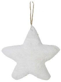Závesná dekoratívne ozdoba biela hviezda - 15 * 5 * 15cm