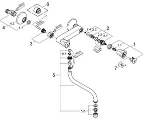 GROHE 31187001 - Drezová nástenná batéria COSTA L 200 mm lesklý chróm