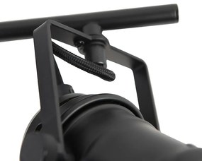 Priemyselné bodové svetlo čierne 2-žiarovkové s klapkami - Movie