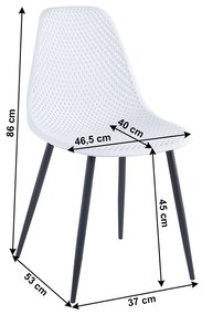 Kondela Jedálenská stolička, biela, TEGRA TYP 2 70970