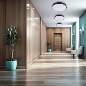 LED Stmievateľné stropné svietidlo LED/60W/230V 3000-6500K pr. 60 cm čierna + DO