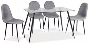 AKCIA Sivá stolička FOX s čiernymi nohami II. akosť