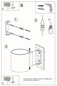 Nástenné svietidlo Orbis, 1x biele kovové tienidlo