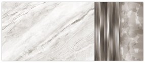 Obraz - Mramor so striebornými linkami (120x50 cm)