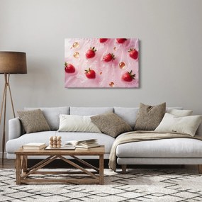 Obraz - Jahody v bublinách (90x60 cm)