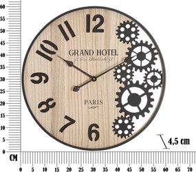 Nástenné hodiny Grand 60 cm hnedé/čierne