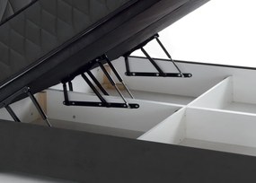 Posteľ Reve 180x200 cm, grafitovo šedá