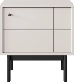 Nočný stolík / skrinka Japandi, béžový kašmír