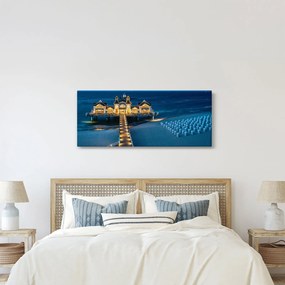 Obraz - hotel na pláži (120x50 cm)