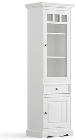 PROXIMA.store - Rustikálna vitrína 2s.1 - BELLUNO ELEGANTE FARBA: biela
