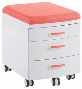 AMADEUS Zásuvkový kontajner biely losos červený