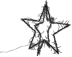 Vianočná hviezda čierna hviezda vrátane LED IP44 - Brilli