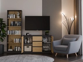 Komoda Musecalo 11 (antracit + dub artisan). Akcia -20%. Vlastná spoľahlivá doprava až k Vám domov. 1132860