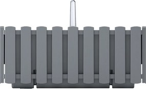 Samozavlažovací plastový balkónový kvetináč DDEF400W 38 cm - sivý kameň