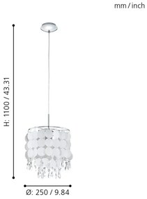 Eglo 93092 - Luster FEDRA 2 1xE27/60W/230V